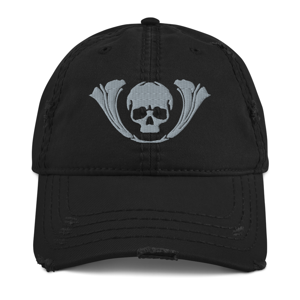 Skull & Daturas Distressed Hat